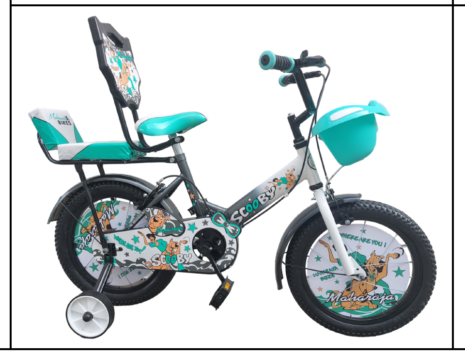 Maharaja Scooby Kids Cycle – Steel Rim, Tubeless Tyres